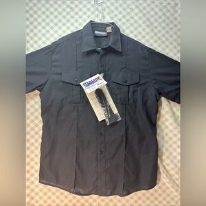 Brand New Blauer XL Regular Nomex Short Sleeve shirt 8213N Navy 17-17.5